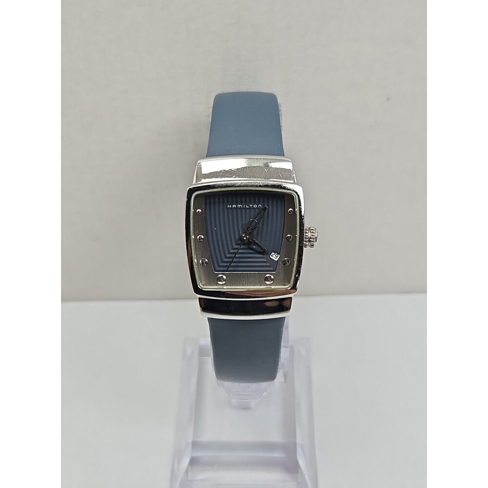Womens Vintage Hamilton Everest 6329 Swiss Blue Dial Geometric Watch New Battery